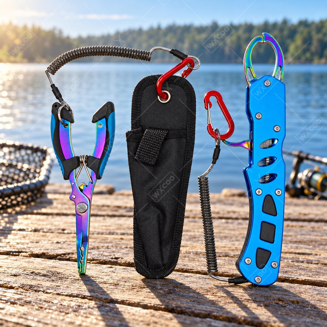 Fishing Line Cutter - كماشة صيد مطلية بالتيتانيوم الأزرق للاستخدام