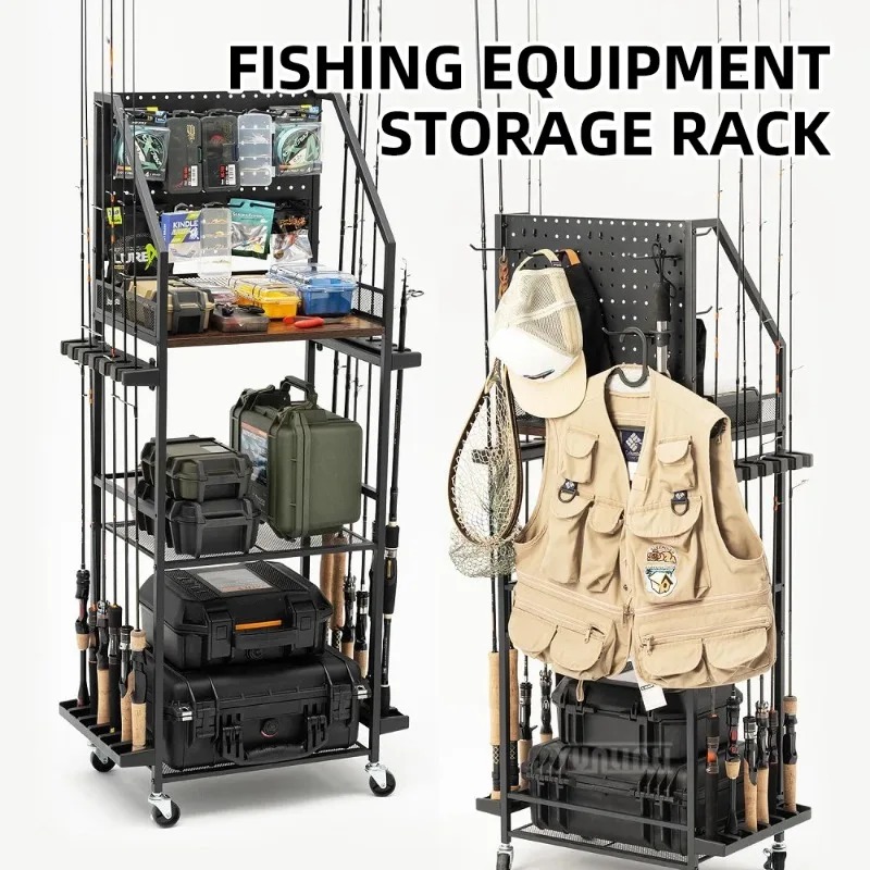 Fishing Line Spooler - رف تخزين معدات الصيد، حامل لقضيب