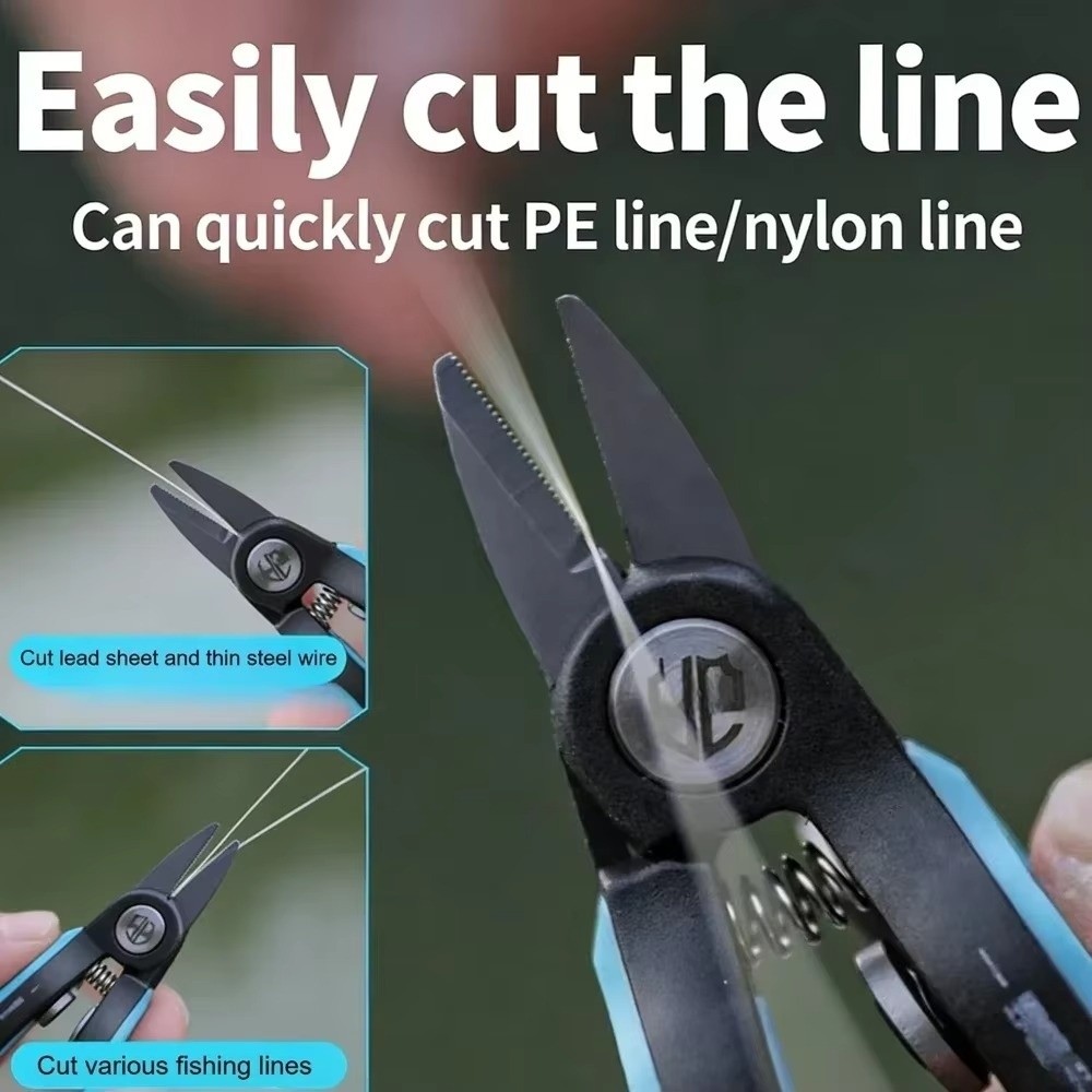 مقص صيد محمول بشفرة مسننة، تصم - مراجعة Fishing Line Dispenser وسعره